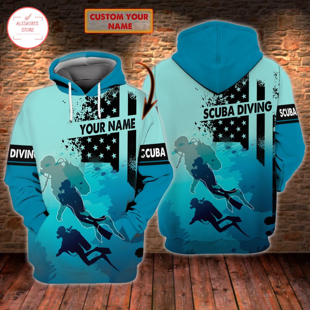Scuba Diving Personalized Hoodie 3d