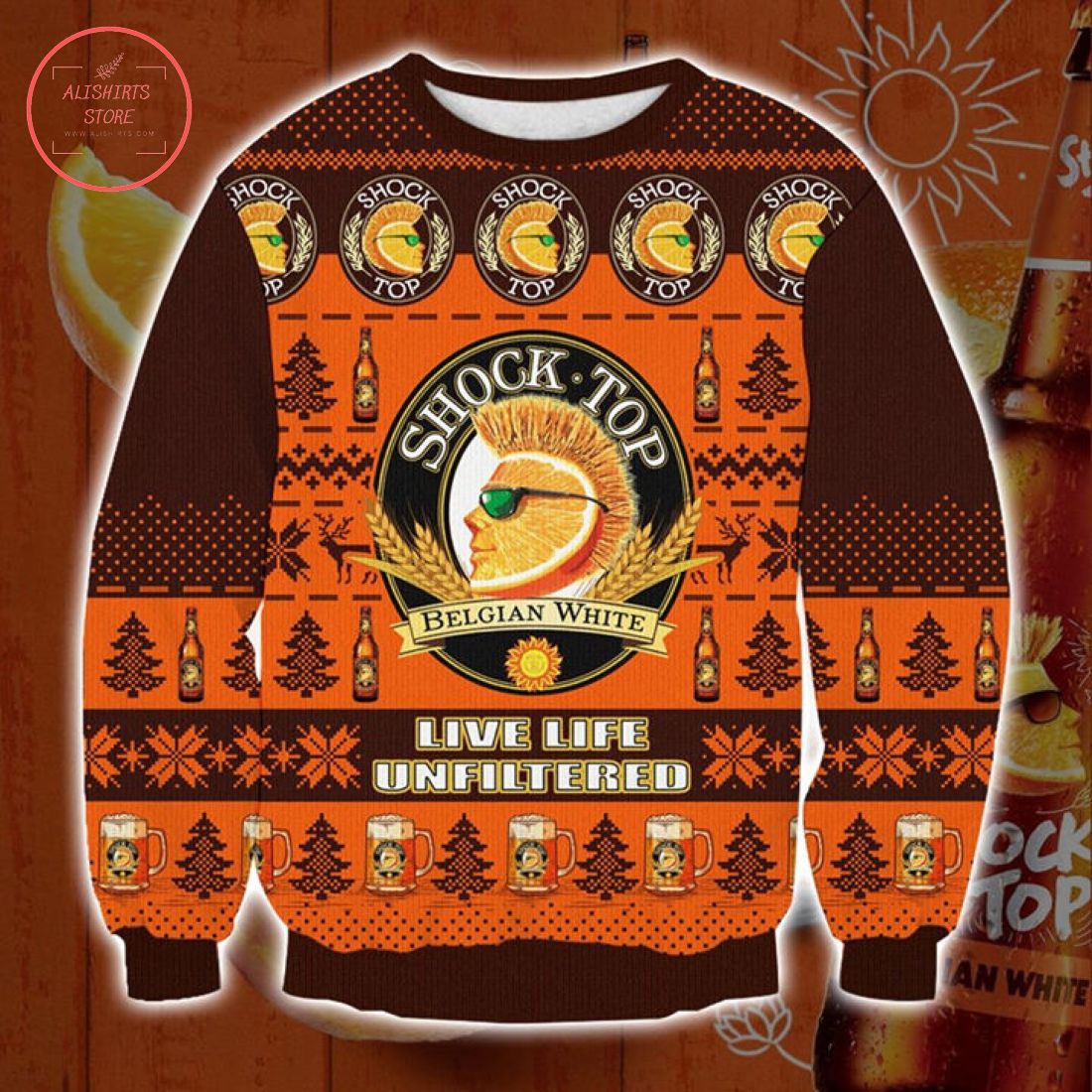 Shock Top Belgian White Ugly Christmas Sweater