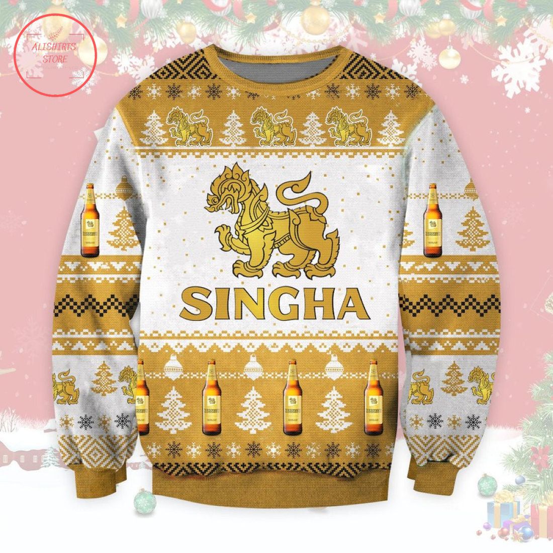 Singha Beer Ugly Christmas Sweater