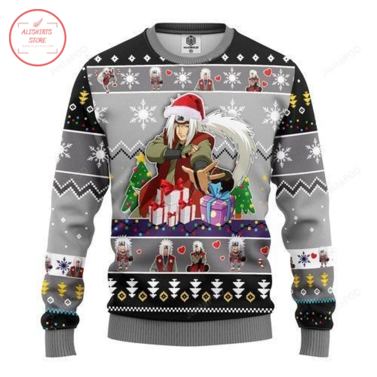 Jiraiya Naruto Gift Christmas Ugly Sweater