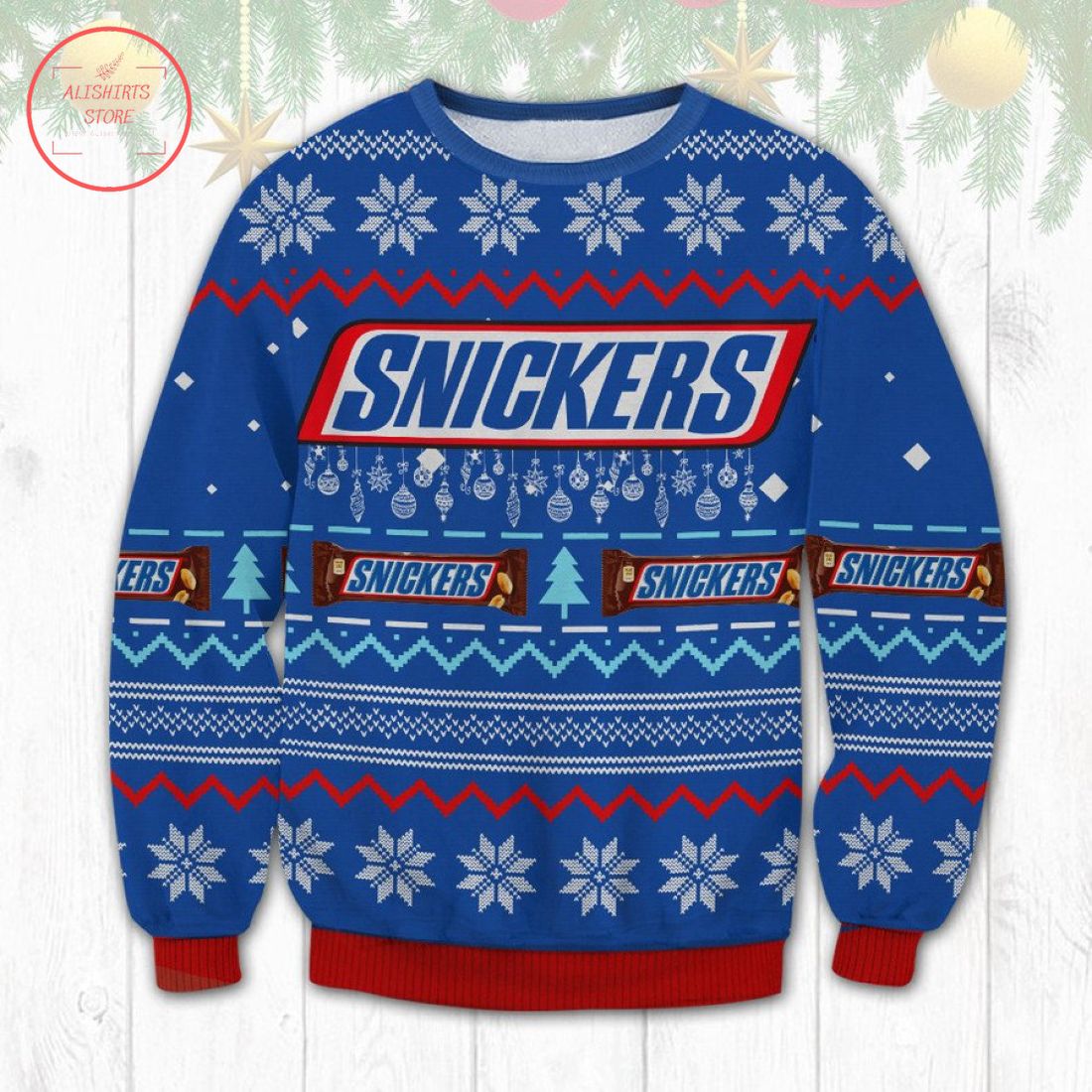 Snickers Chocolate Ugly Christmas Sweater
