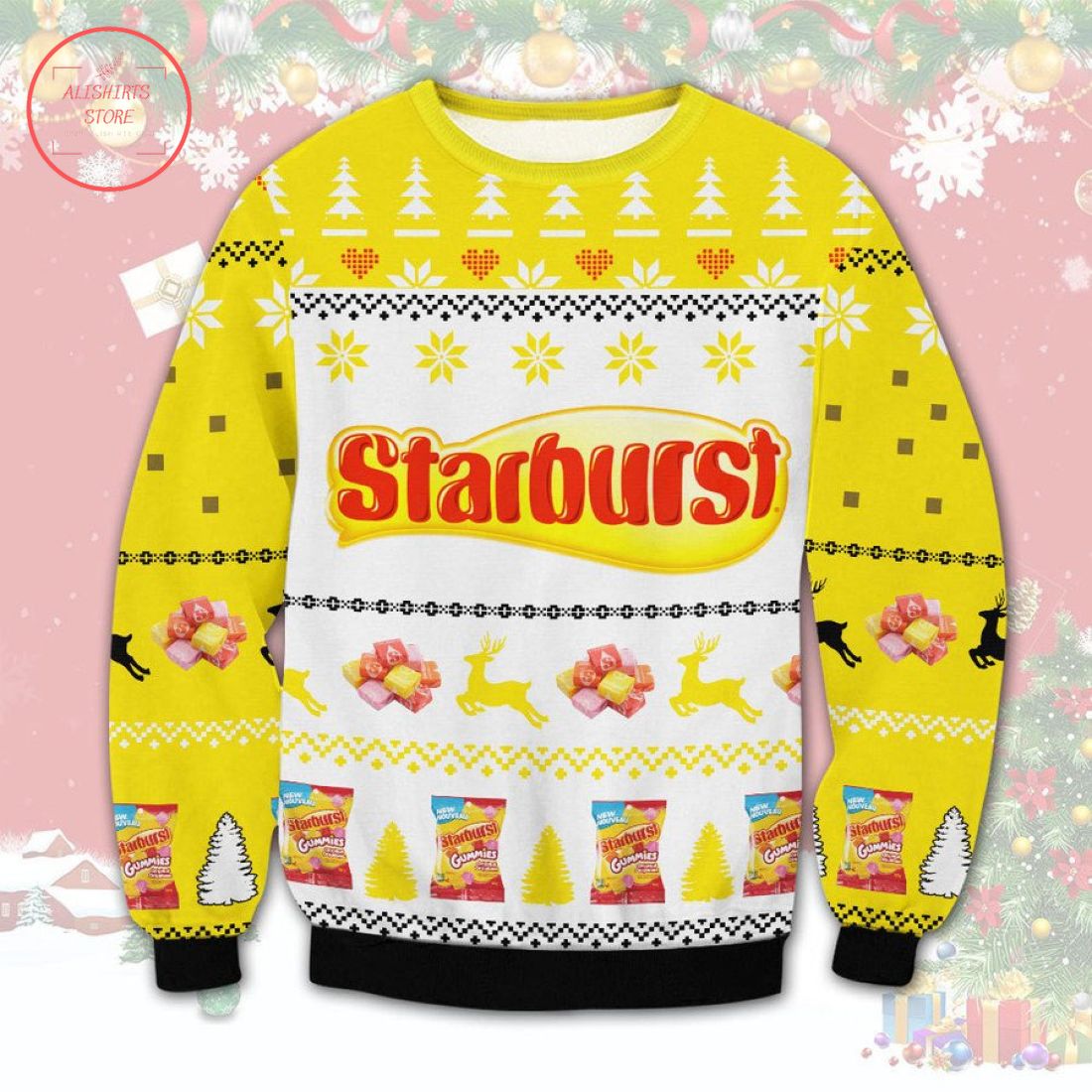Starburst Gummies Ugly Christmas Sweater