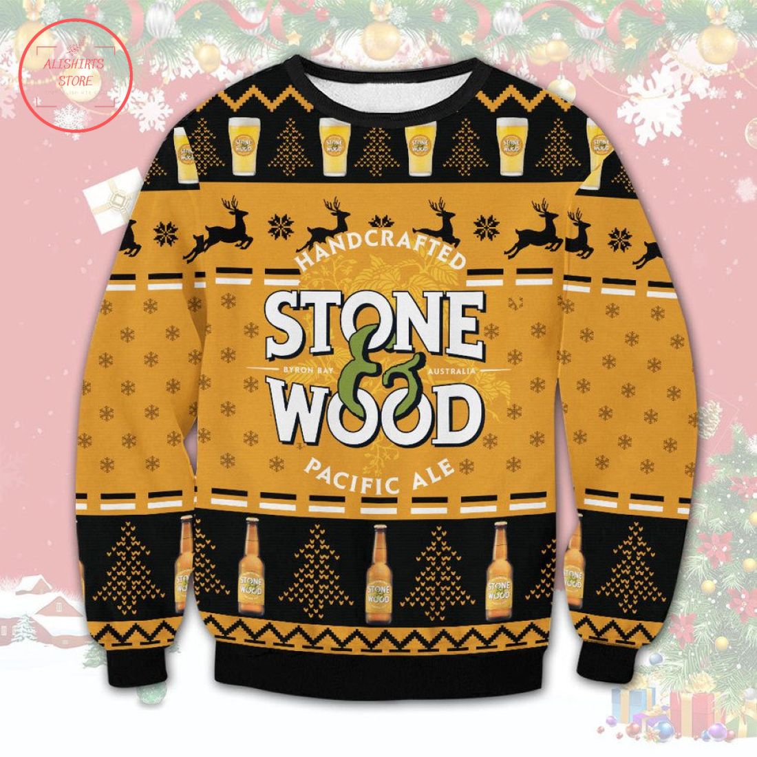 Stone Wood Pacific Ale Ugly Christmas Sweater