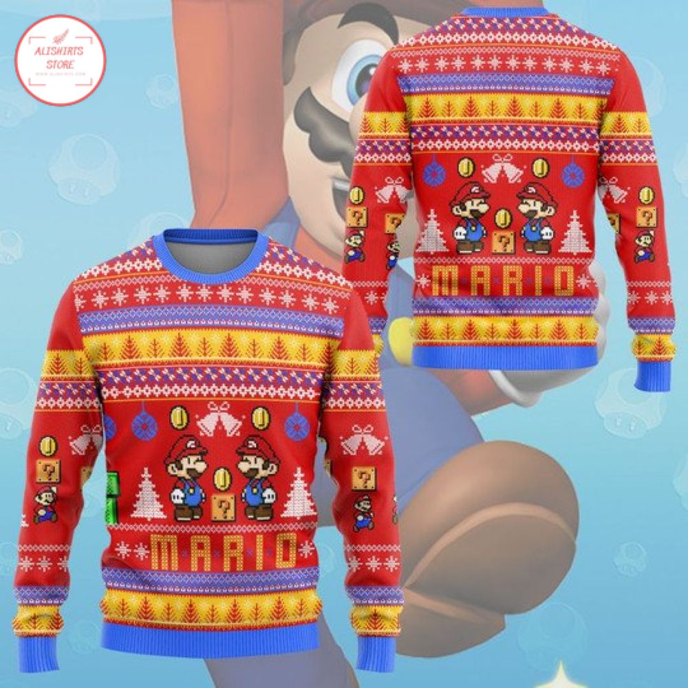 Super Mario Christmas Ugly Sweater