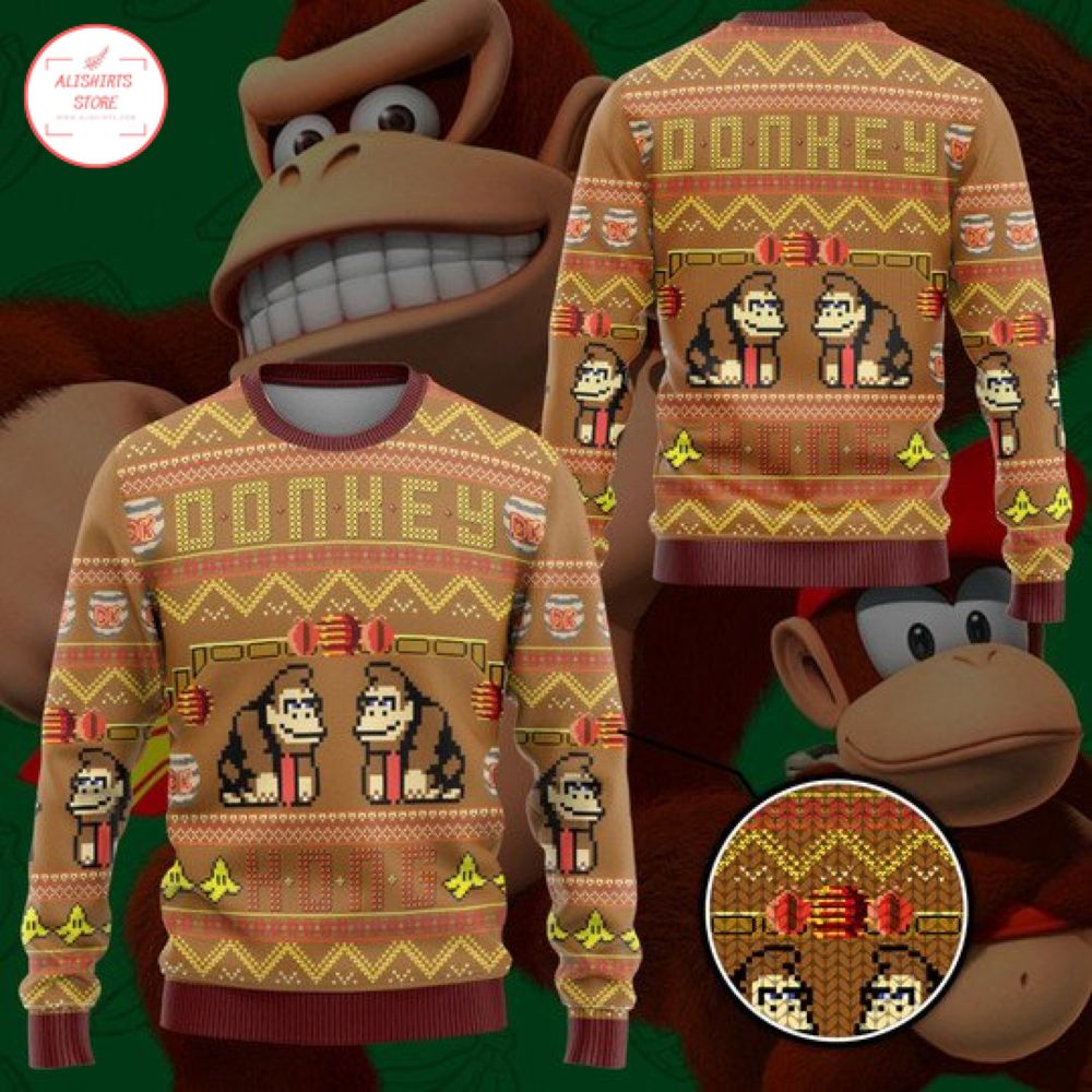 Super Mario Donkey Kong Ugly Sweater Christmas