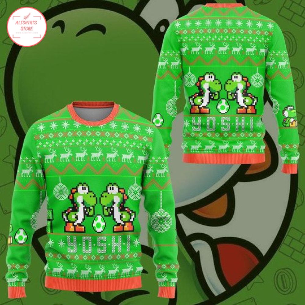 Super Mario Yoshi Christmas Ugly Sweater