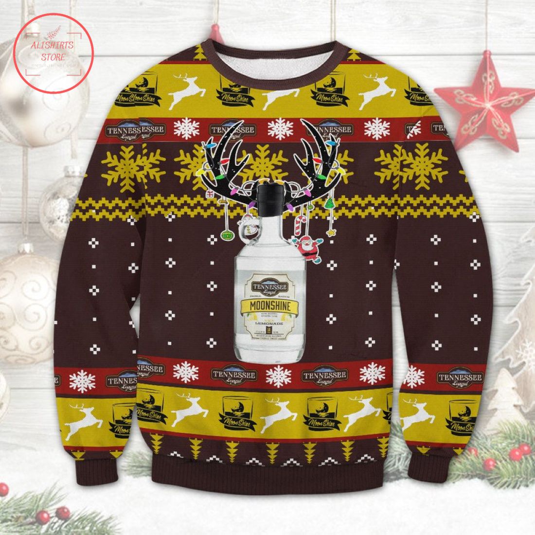 Tennessee Legend Lemonade Moonshine Ugly Christmas Sweater