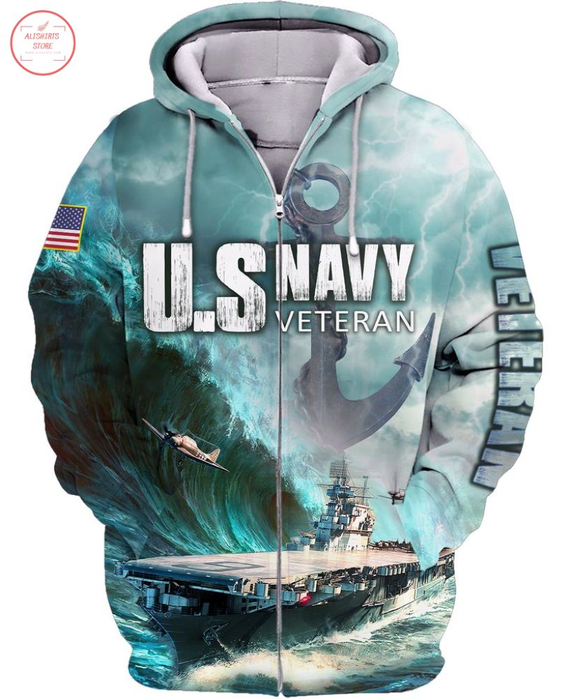 US Navy Veteran Astra Print Hoodie 3d