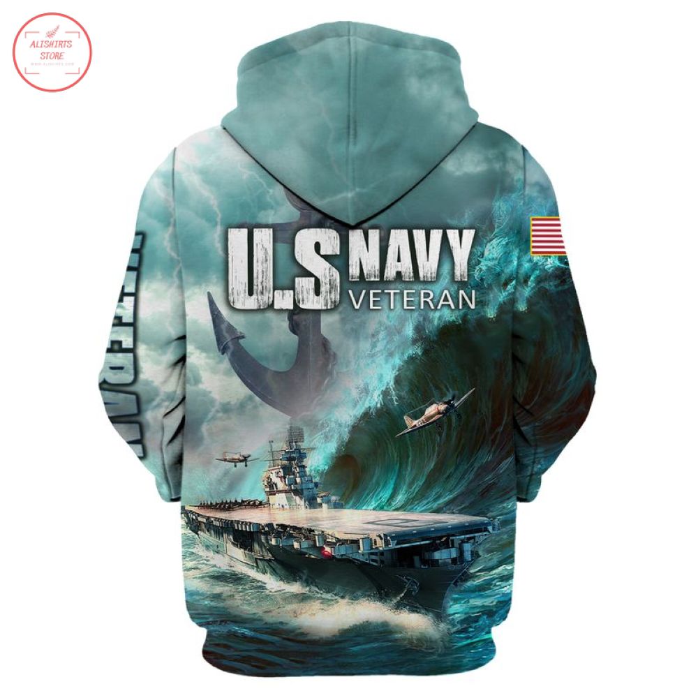 US Navy Veteran Astra Print Hoodie 3d