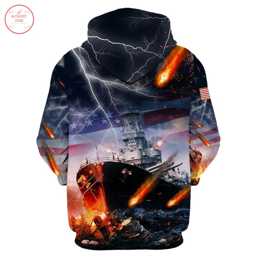 United States Navy Veteran Astra Print Hoodie 3d