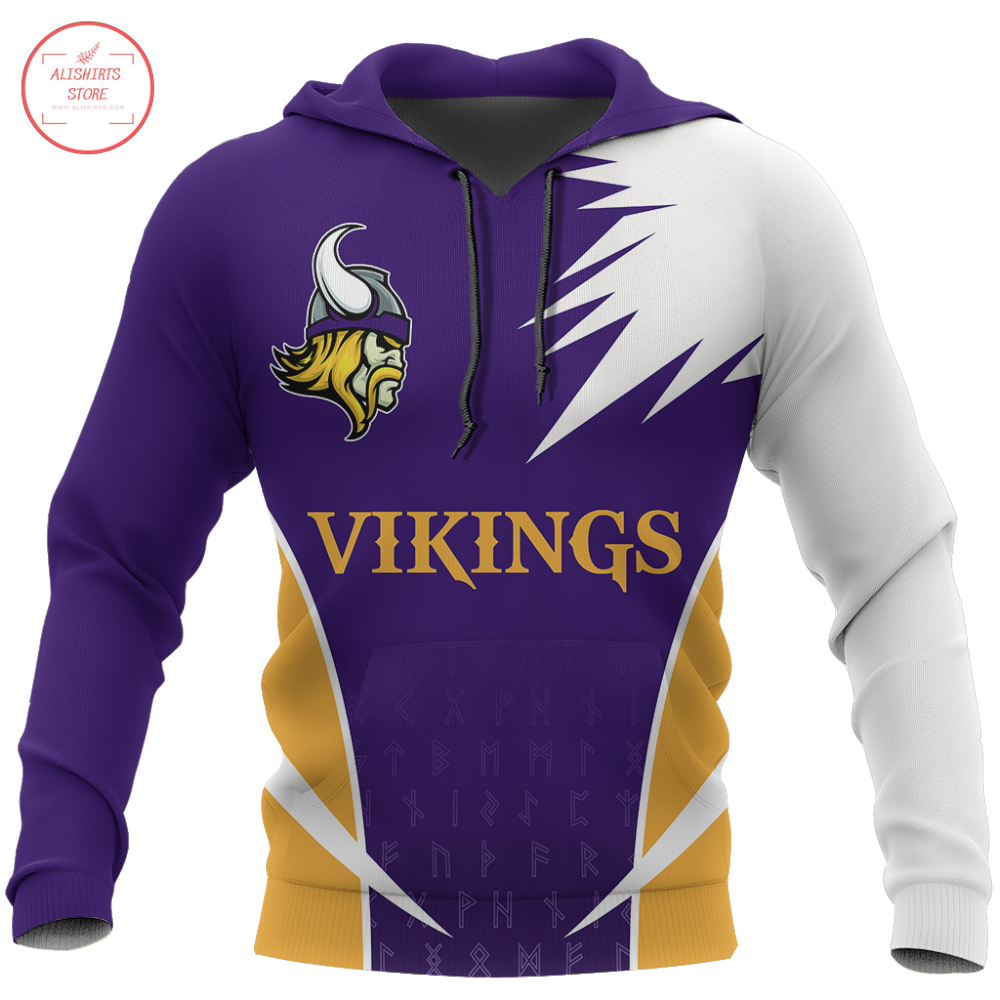 Vikings Purple 3D Hoodie