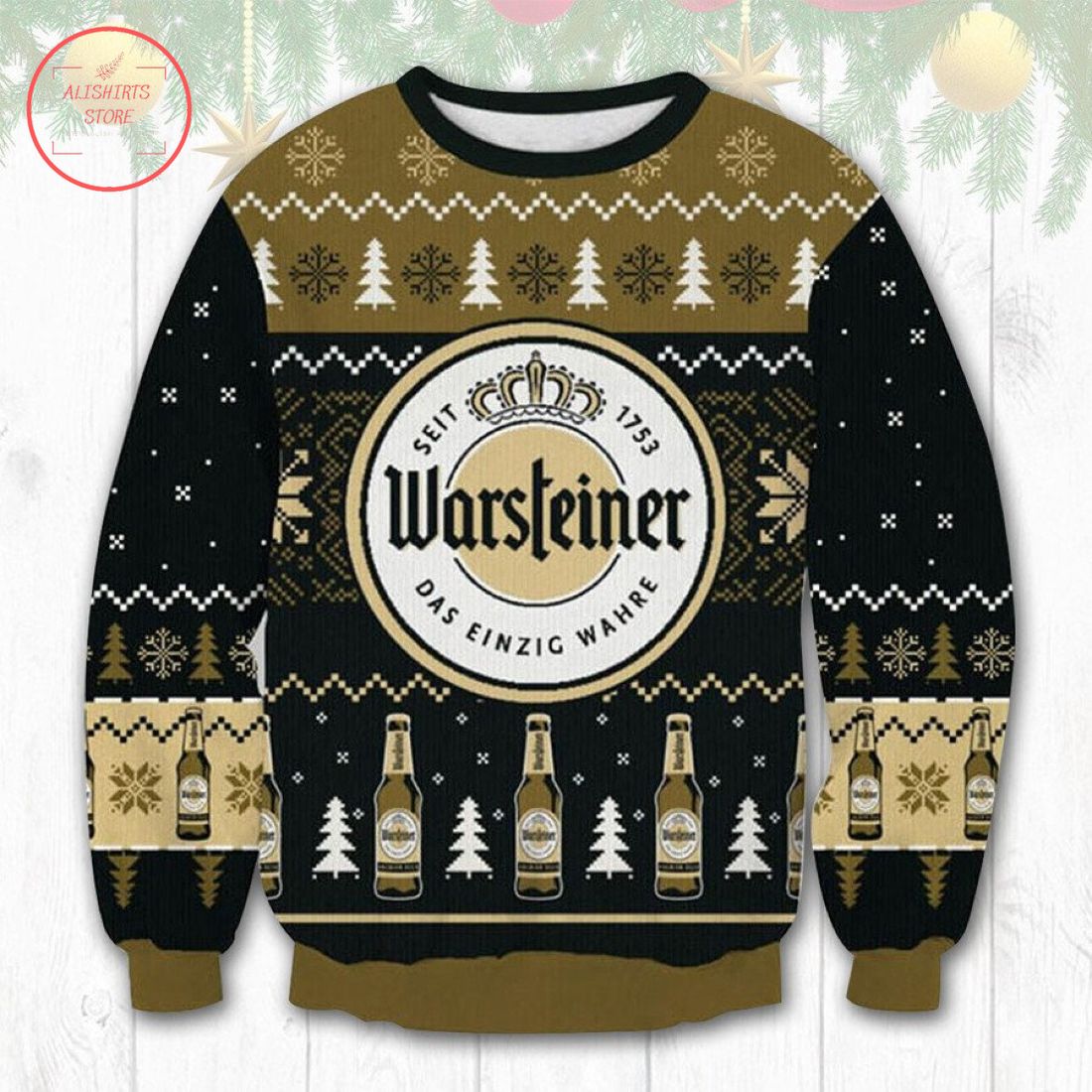 Warsteiner Premium Beer Ugly Christmas Sweater