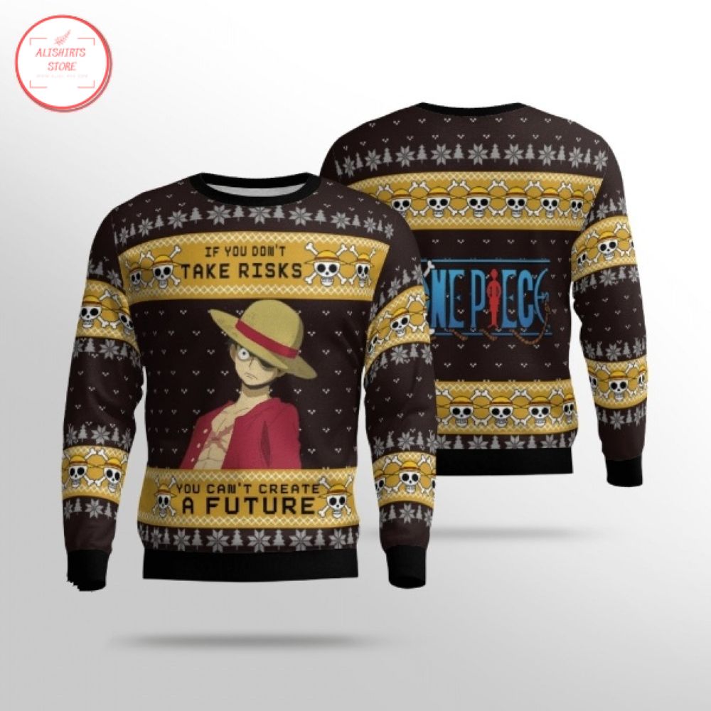 One Piece Monkey D Luffy Quotes Ugly Sweater