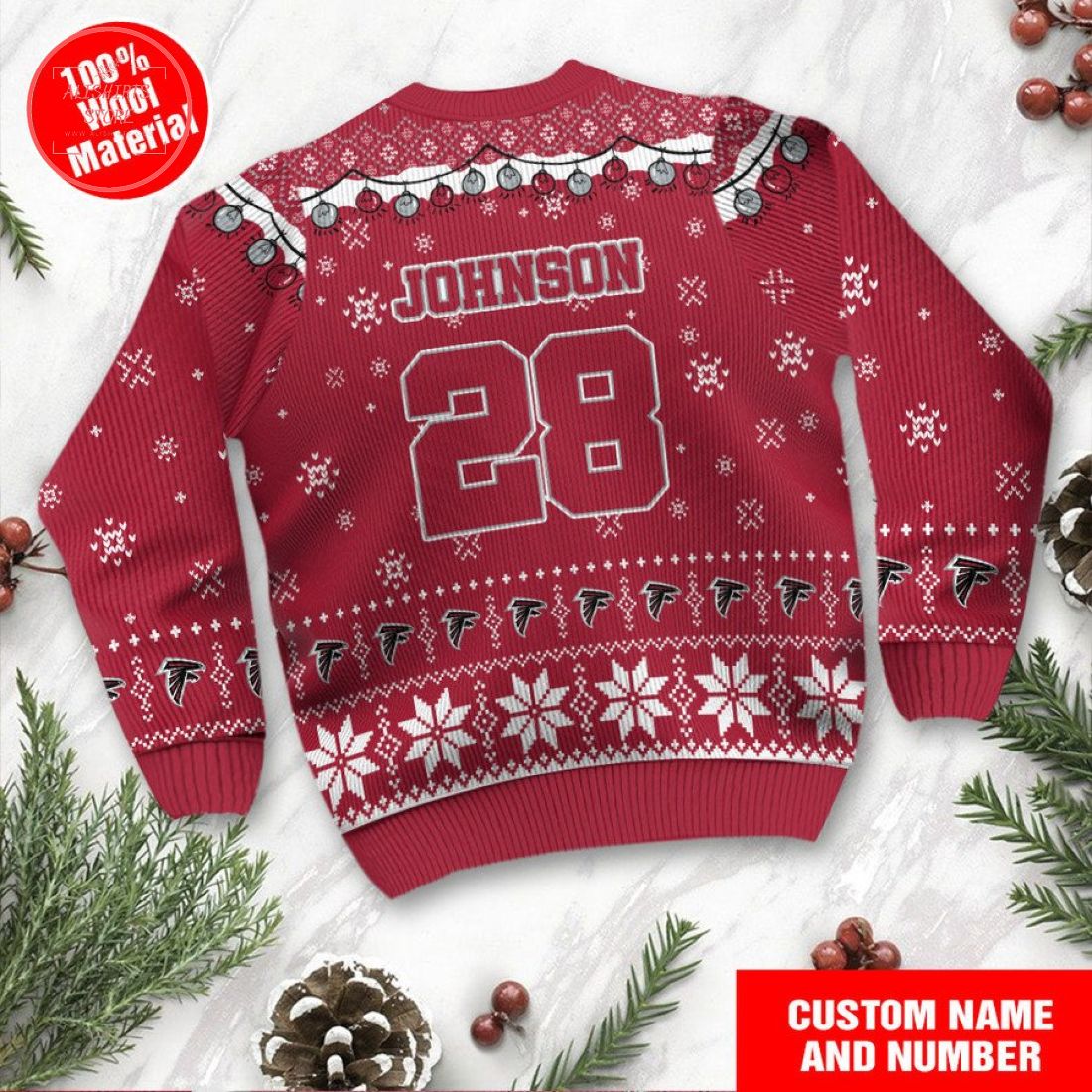 Atlanta Falcons Snoopy Custom Ugly Christmas Sweater