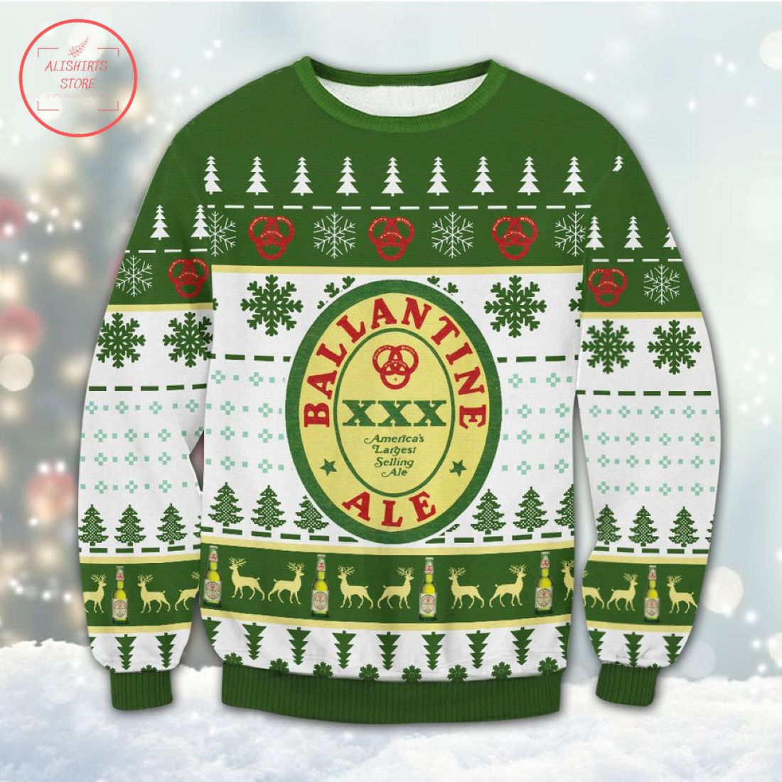 Ballantine XXX Ale Ugly Christmas Sweater