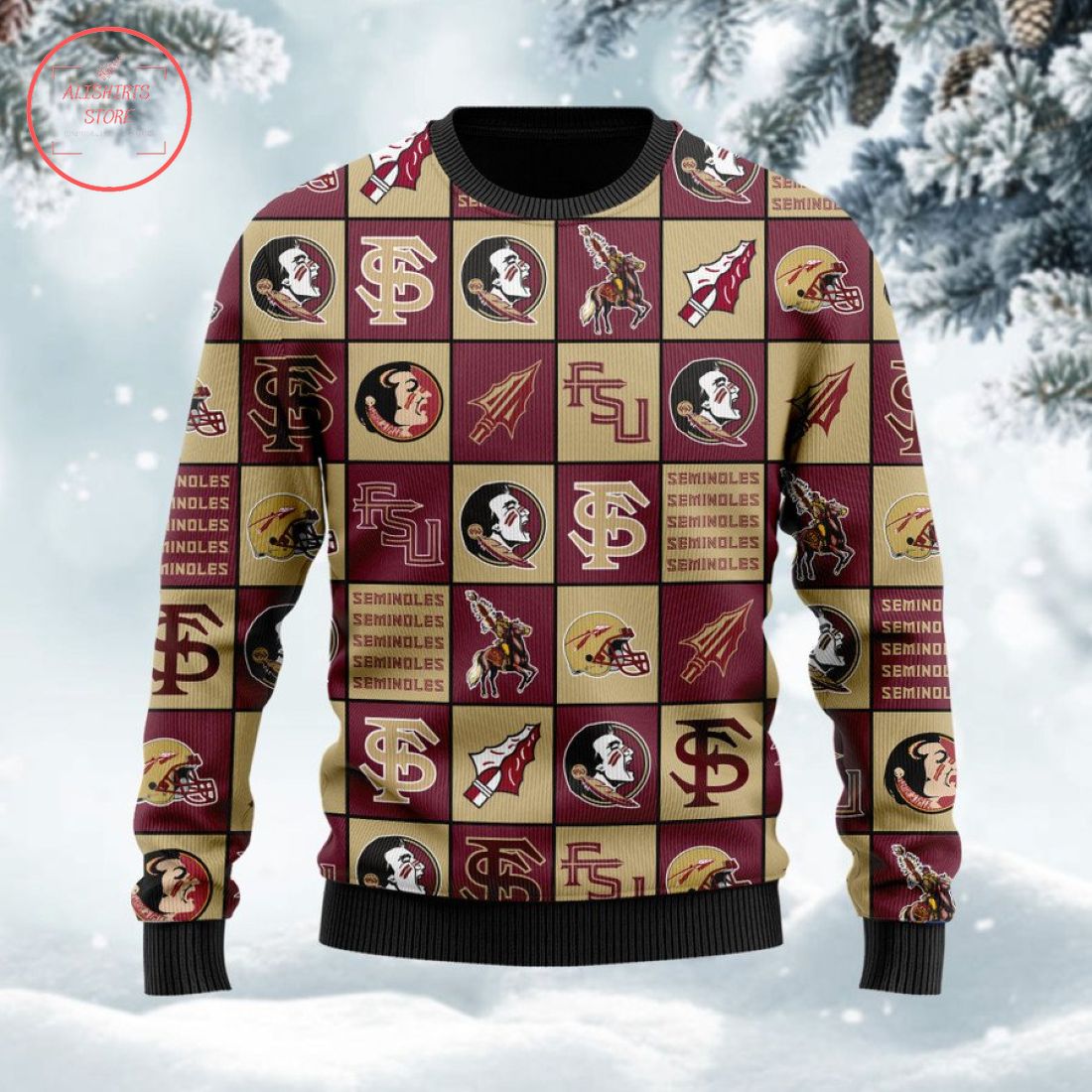 Florida State Seminoles football team logo Christmas sweater