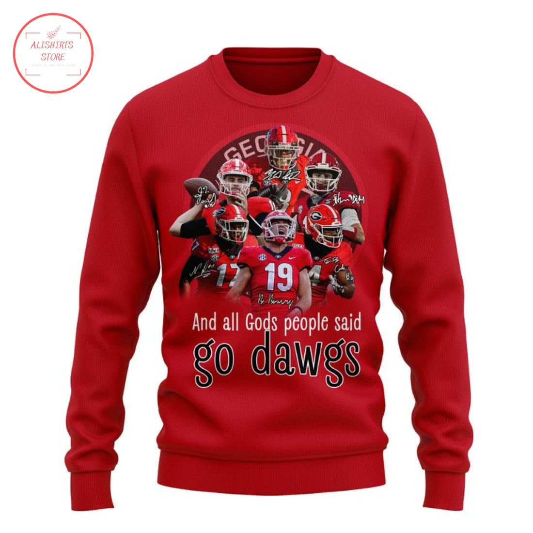 Georgia Bulldogs Go Dawgs NCAA Football Red Shirt