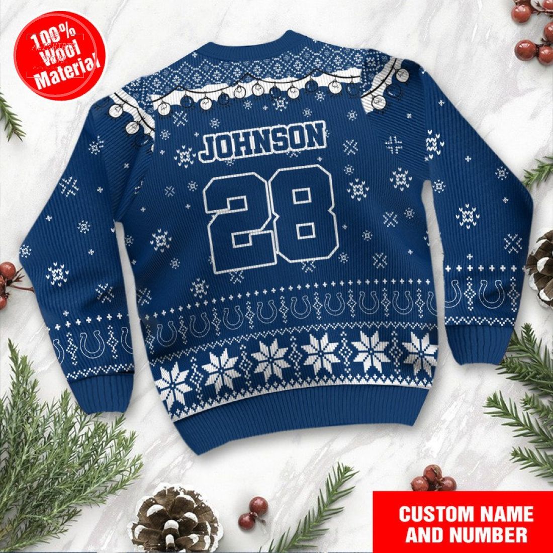 Indianapolis Colts Snoopy Custom Ugly Christmas Sweater