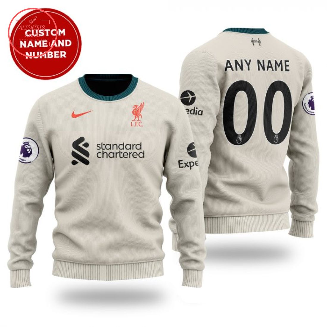 Liverpool FC Nike personalized ugly Christmas sweater