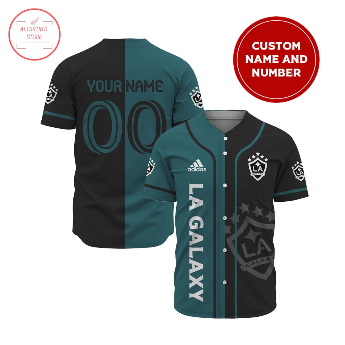 MLS LA Galaxy Personalized Baseball Jersey