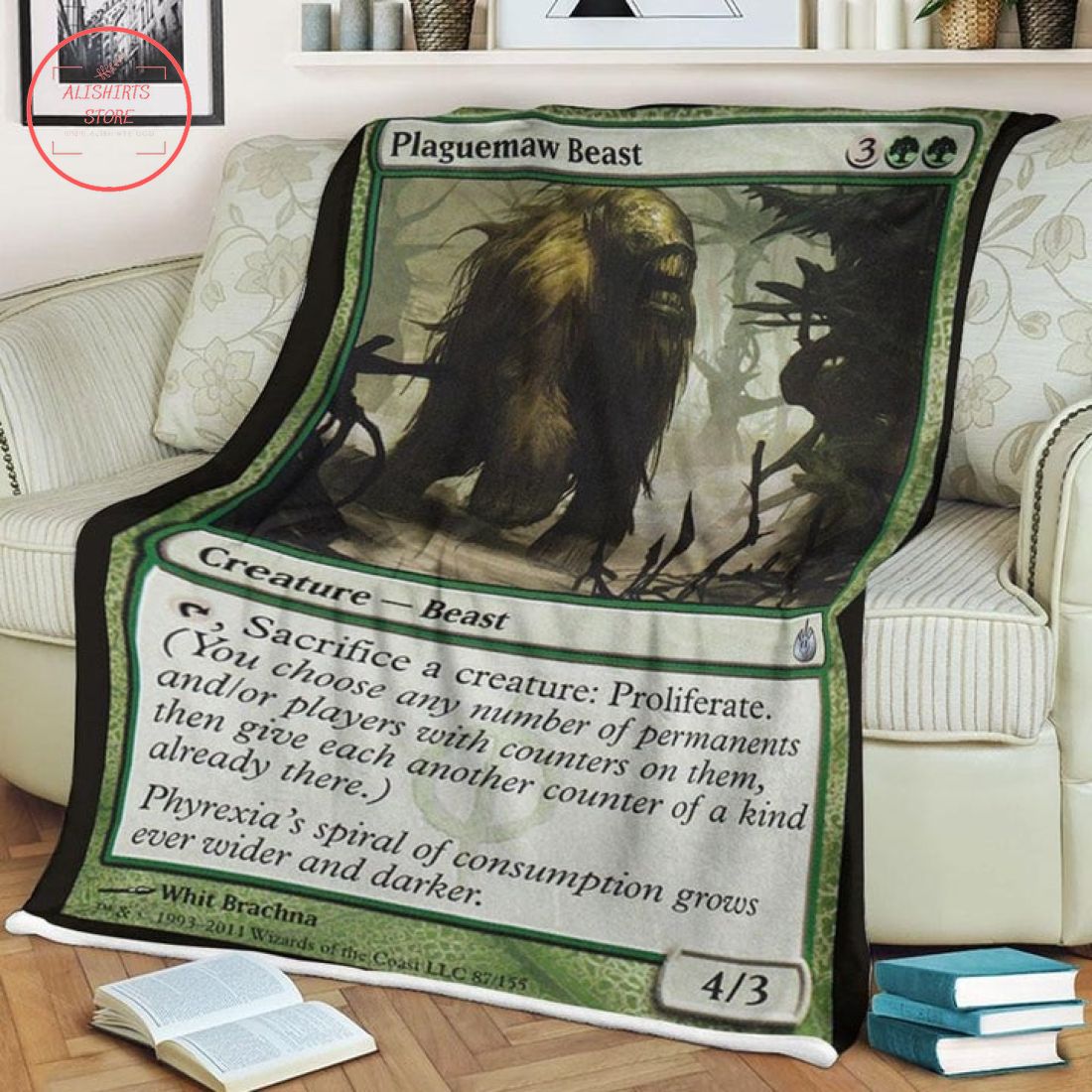 MTG Game Mbs 87 Plaguemaw Beast Fleece Blanket