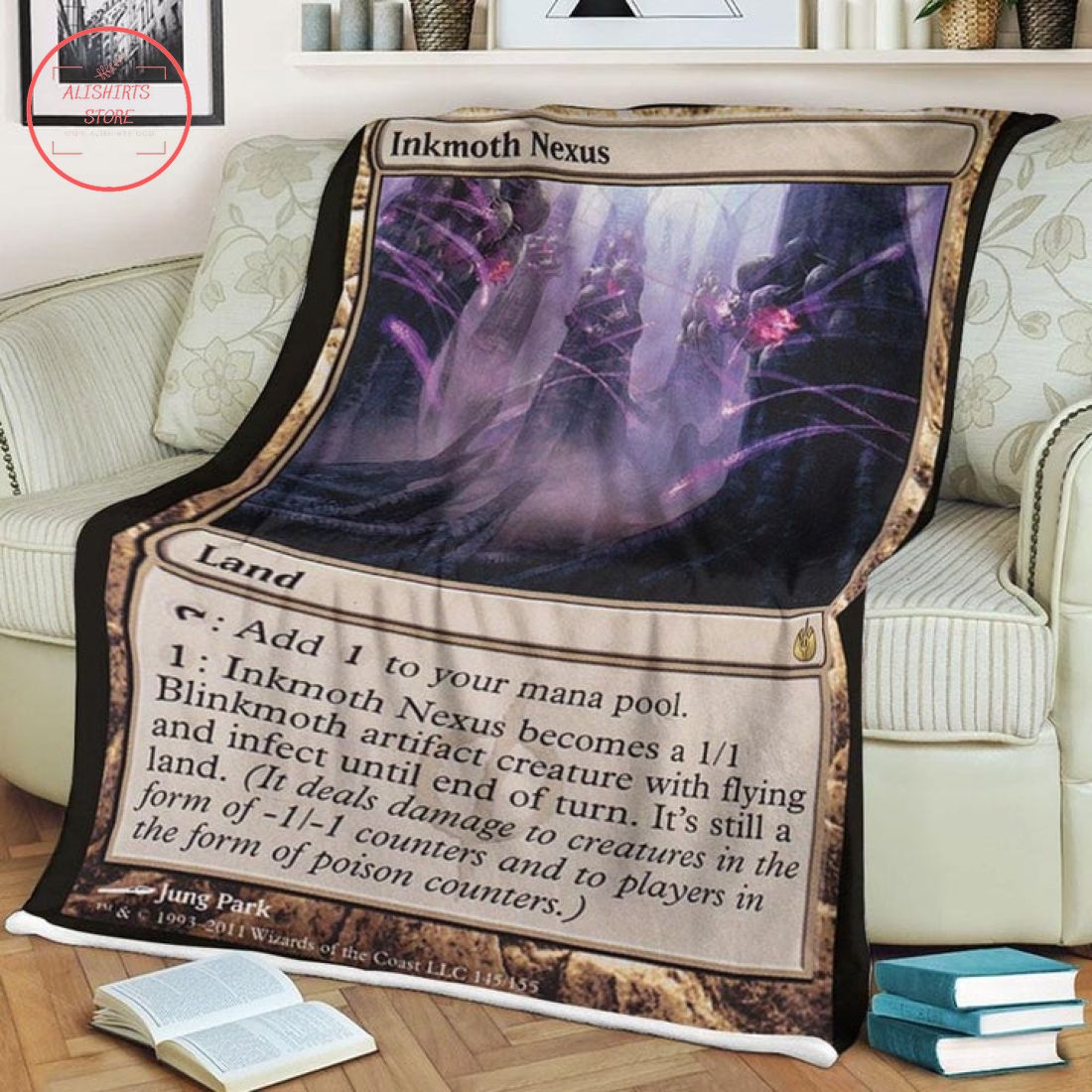 Magic The Gathering Mbs 145 Inkmoth Nexus Fleece Blanket