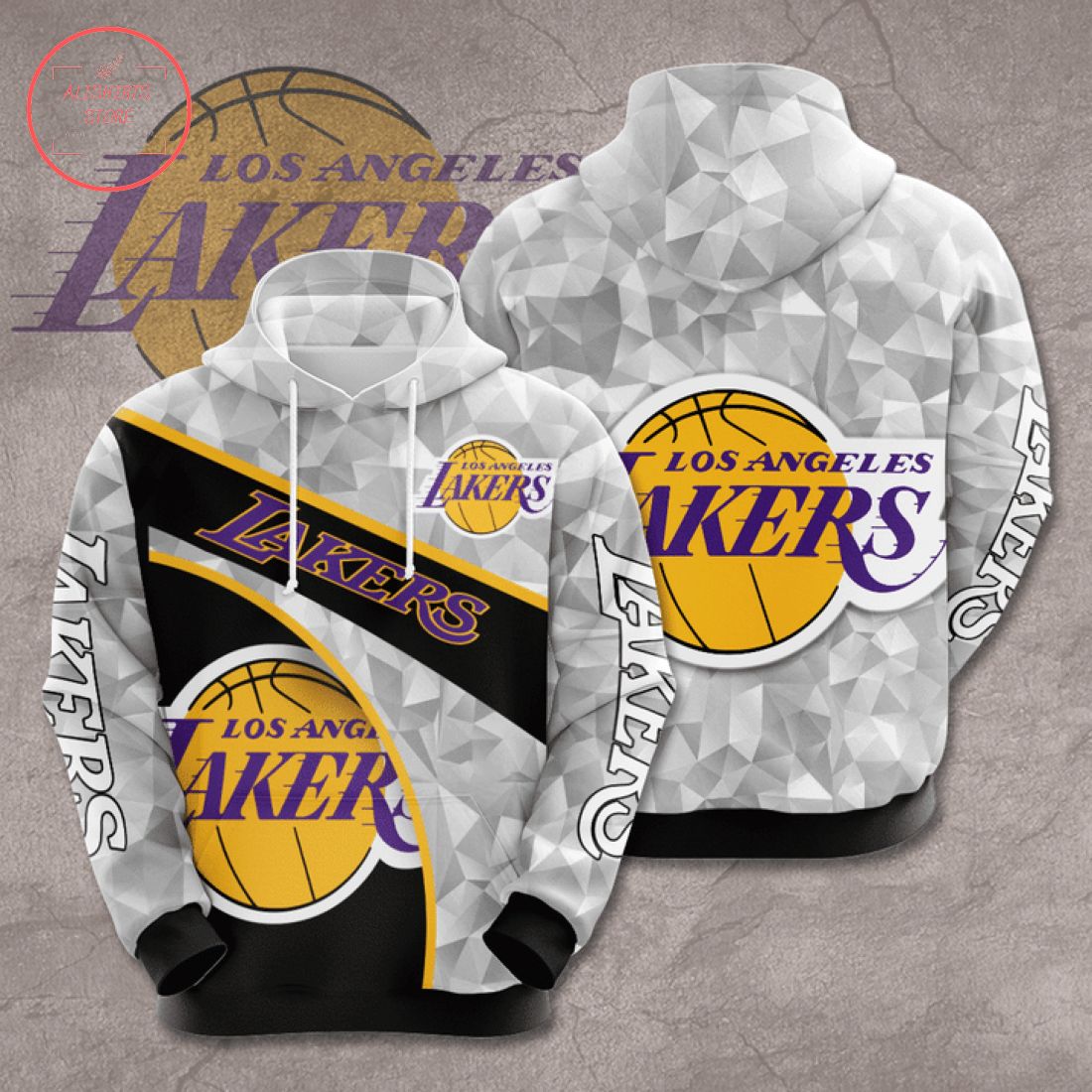 NBA Los Angeles Lakers Full Printed Hoodie 3d