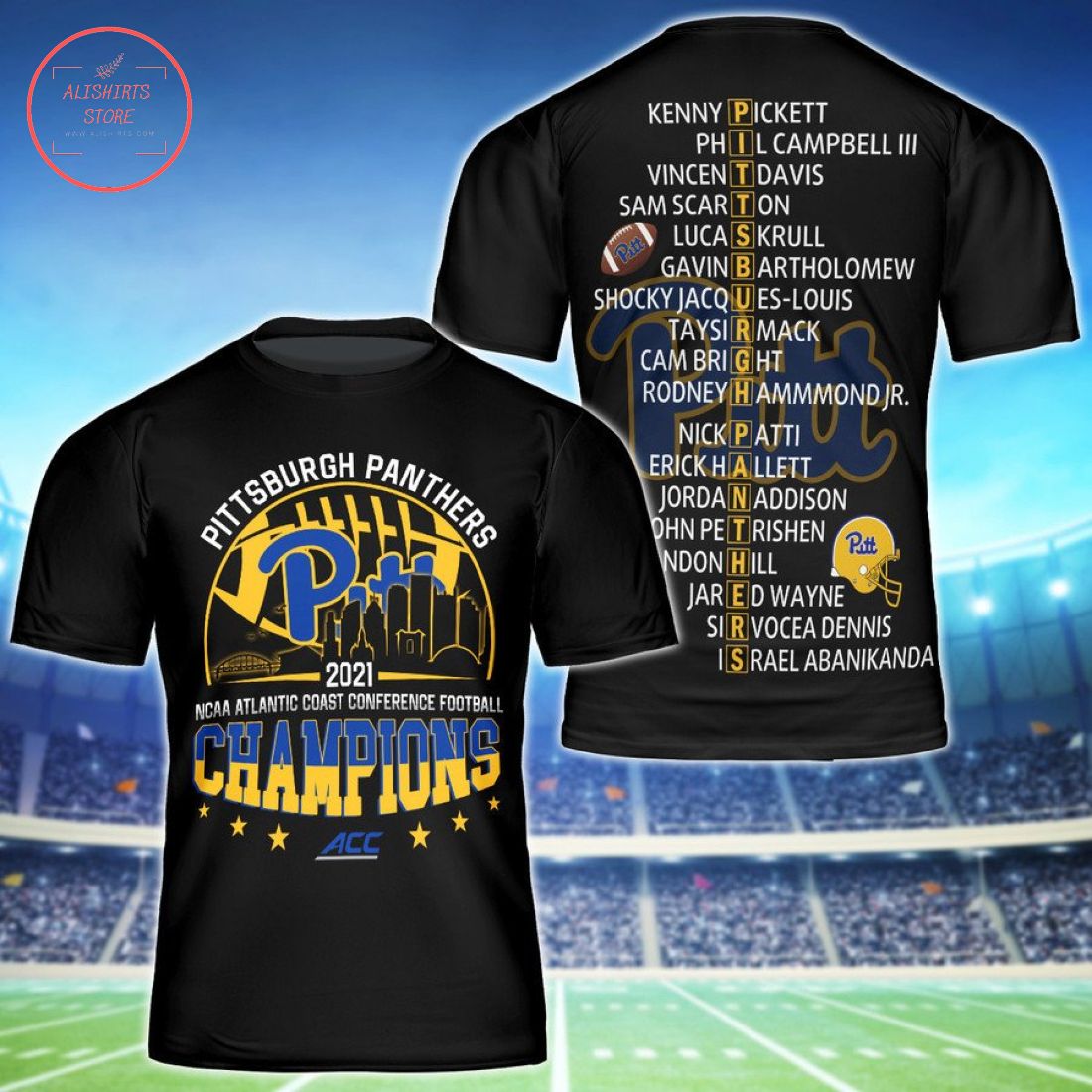 NCAA Pittsburgh Panthers 2021 Champions 3D T-shirt