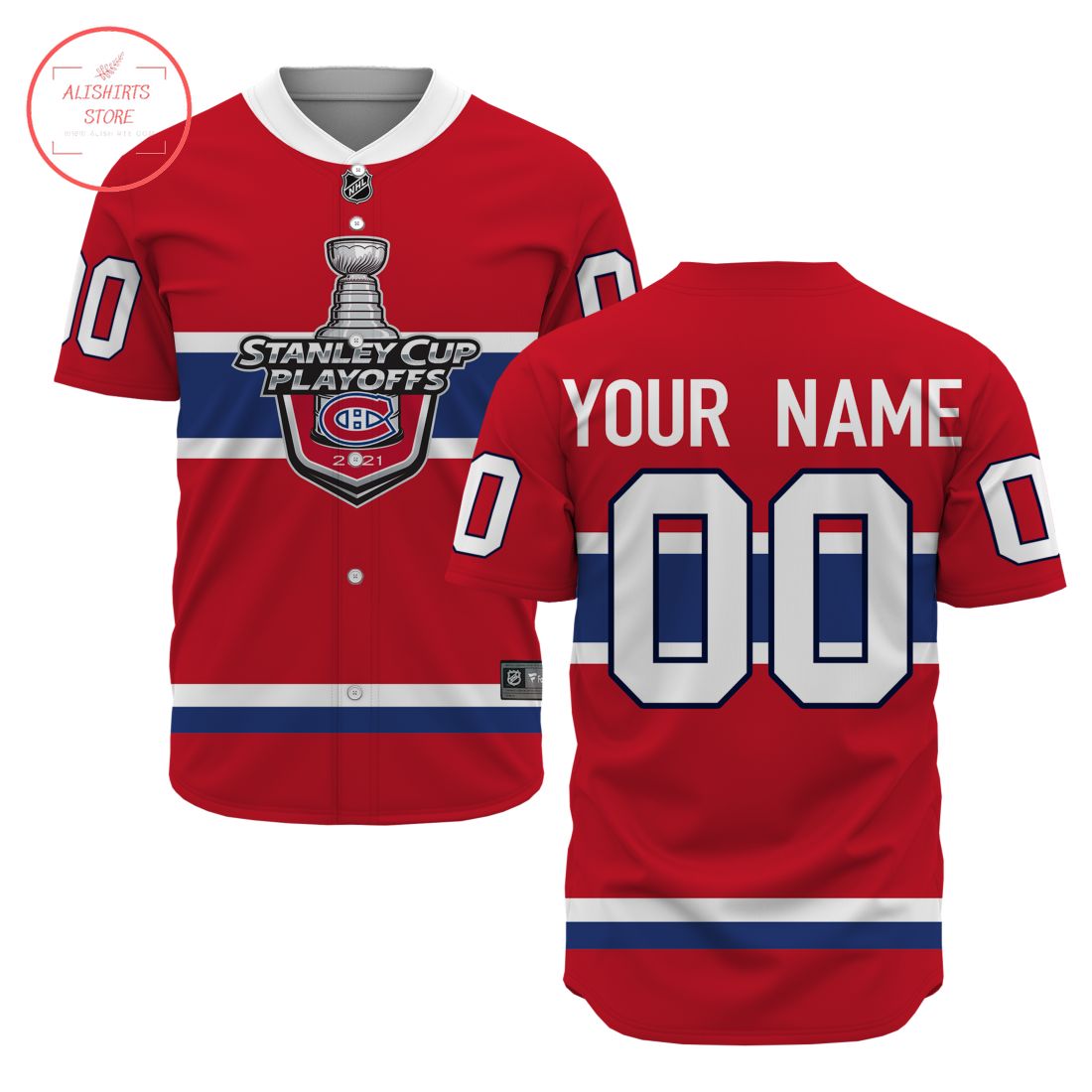 NHL Montreal Canadiens Personalized Baseball Jersey