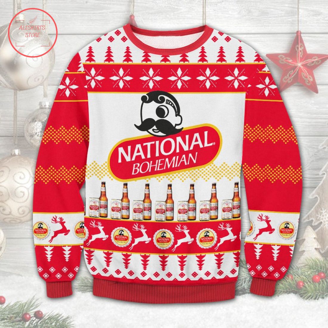 National Bohemian Ugly Christmas Sweater