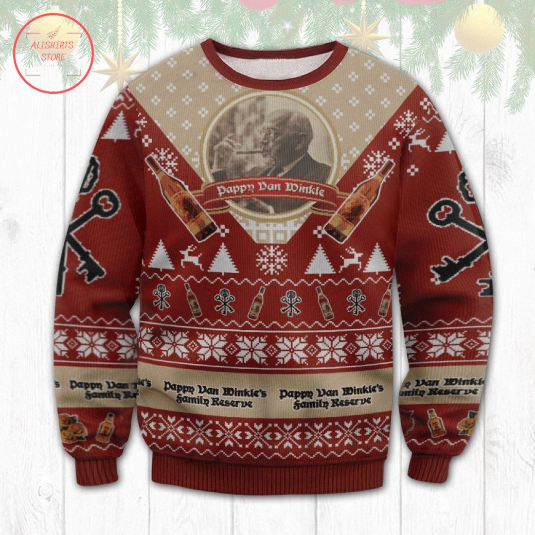 Pappy Van Winkle Family Reserve Ugly Christmas Sweater