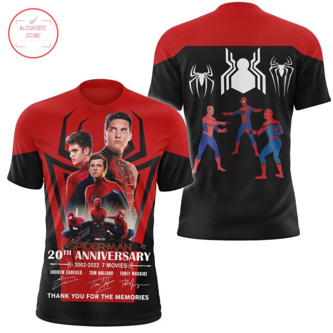 Spider-Man 20th Anniversary 2002 2022 3d Shirts
