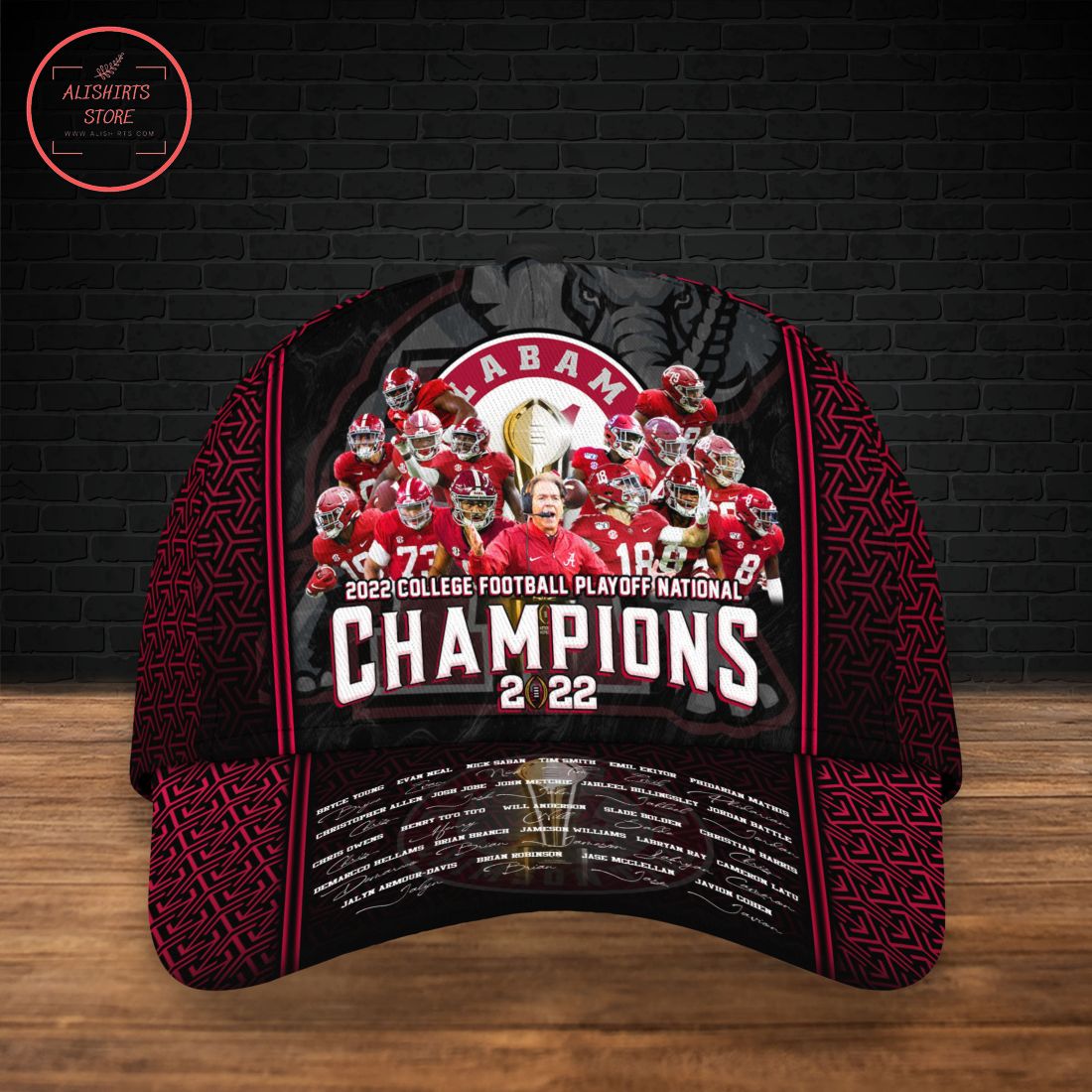 Alabama 2022 Football National Champions Custom Hat Cap
