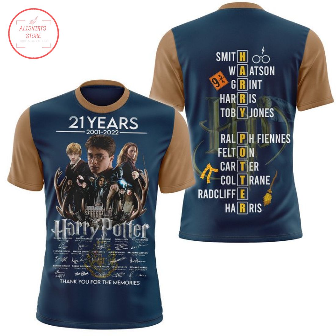 Harry Potter 21 years thank you for the memories 3d Shirt