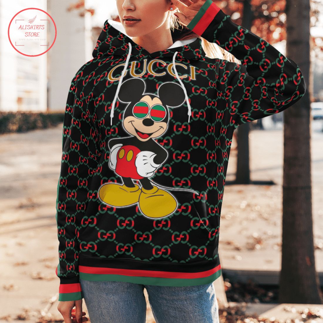 Italian Gucci Mickey Mouse Full Print Hoodie 3d
