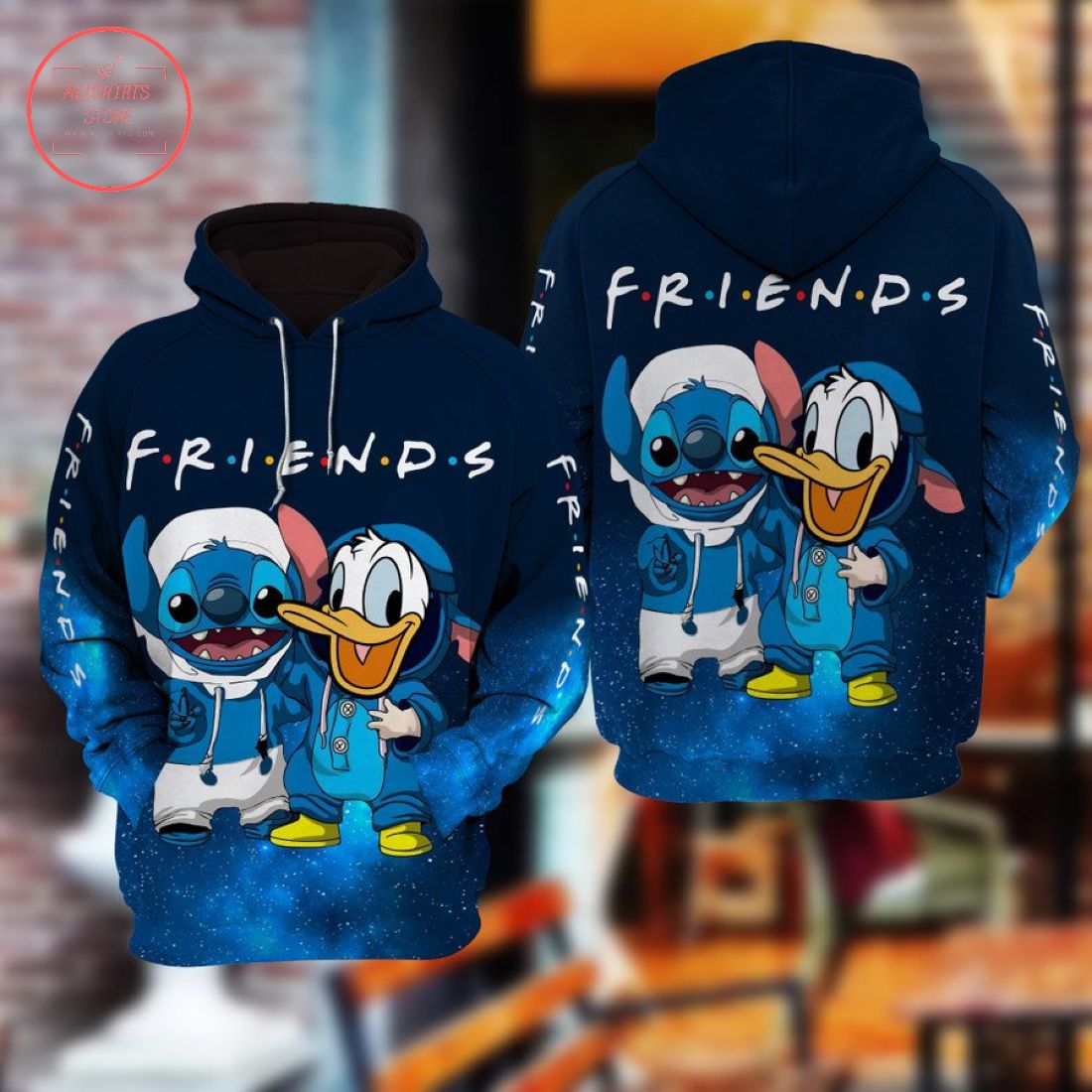 Lilo and Donald Duck Disney Friends Hoodie 3d