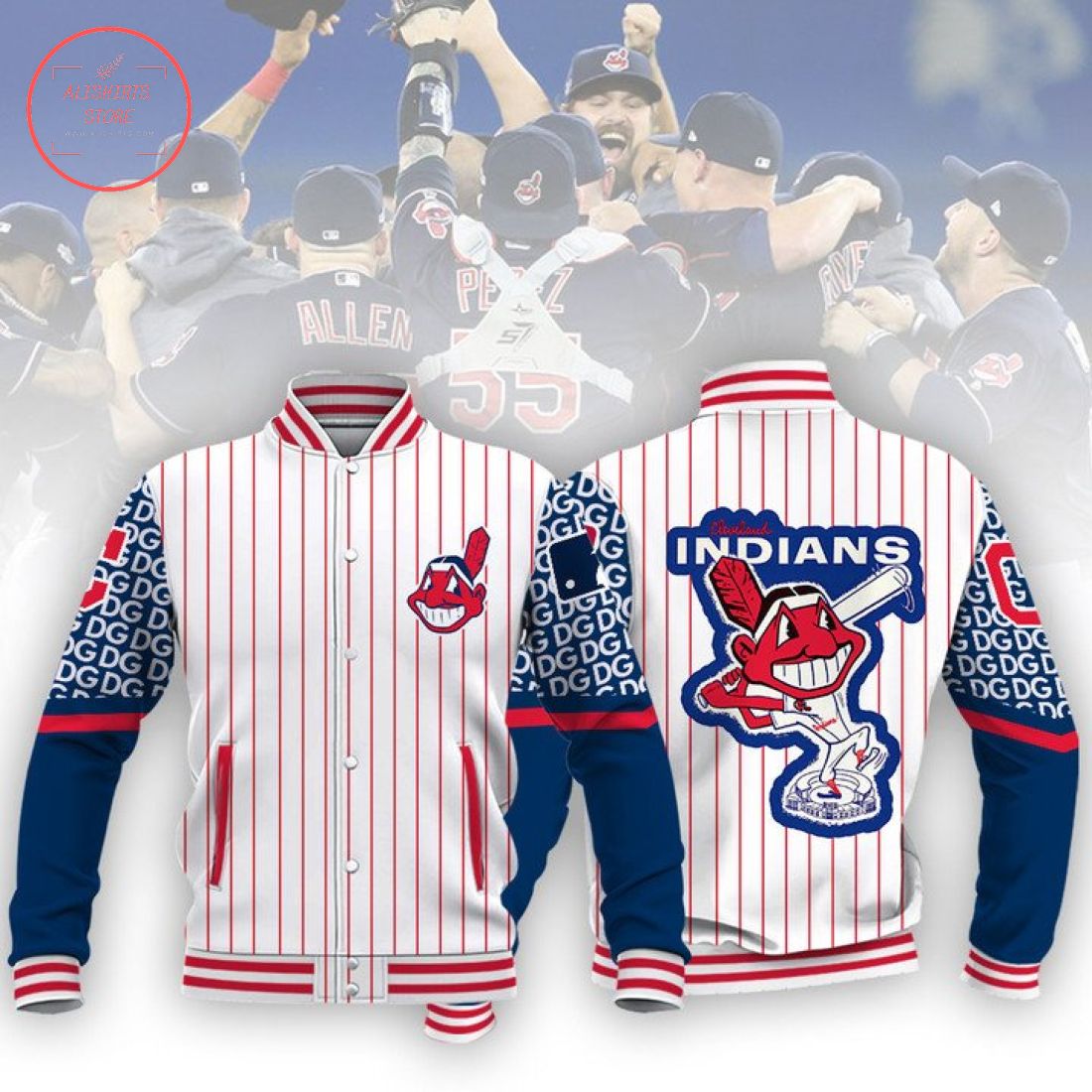 MLB Cleveland Indians Baseball Varsity Jacket