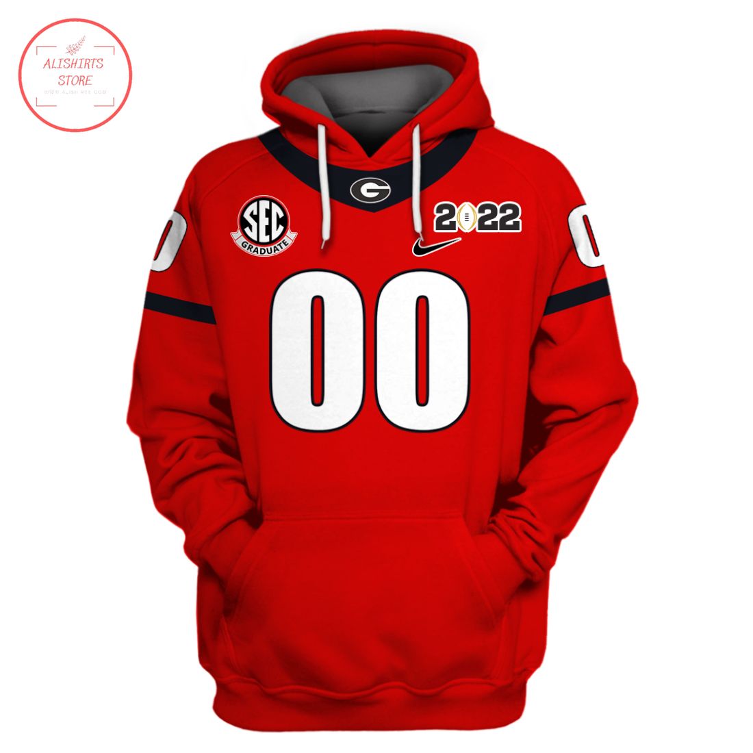 NCAA Georgia Bulldogs 2022 Football Team Customized Hoodie 3d