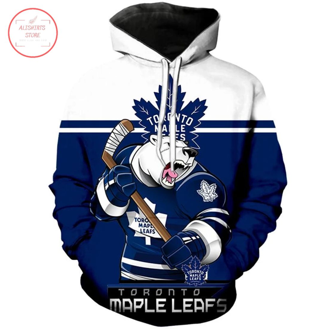 NHL Toronto Maple Leafs All Over Printed 3D Hoodie
