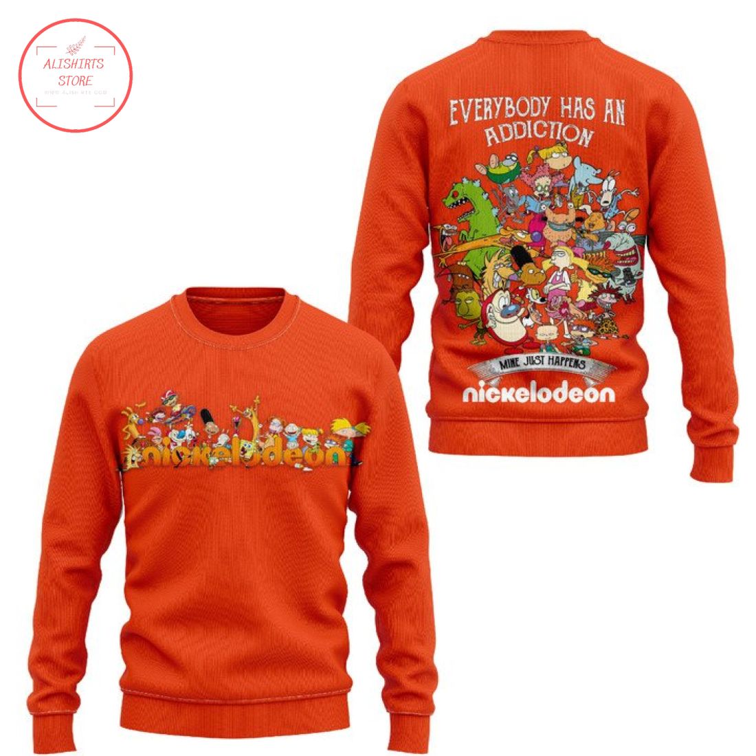 Nickelodeon All Star Characters Full Print 3D Shirt