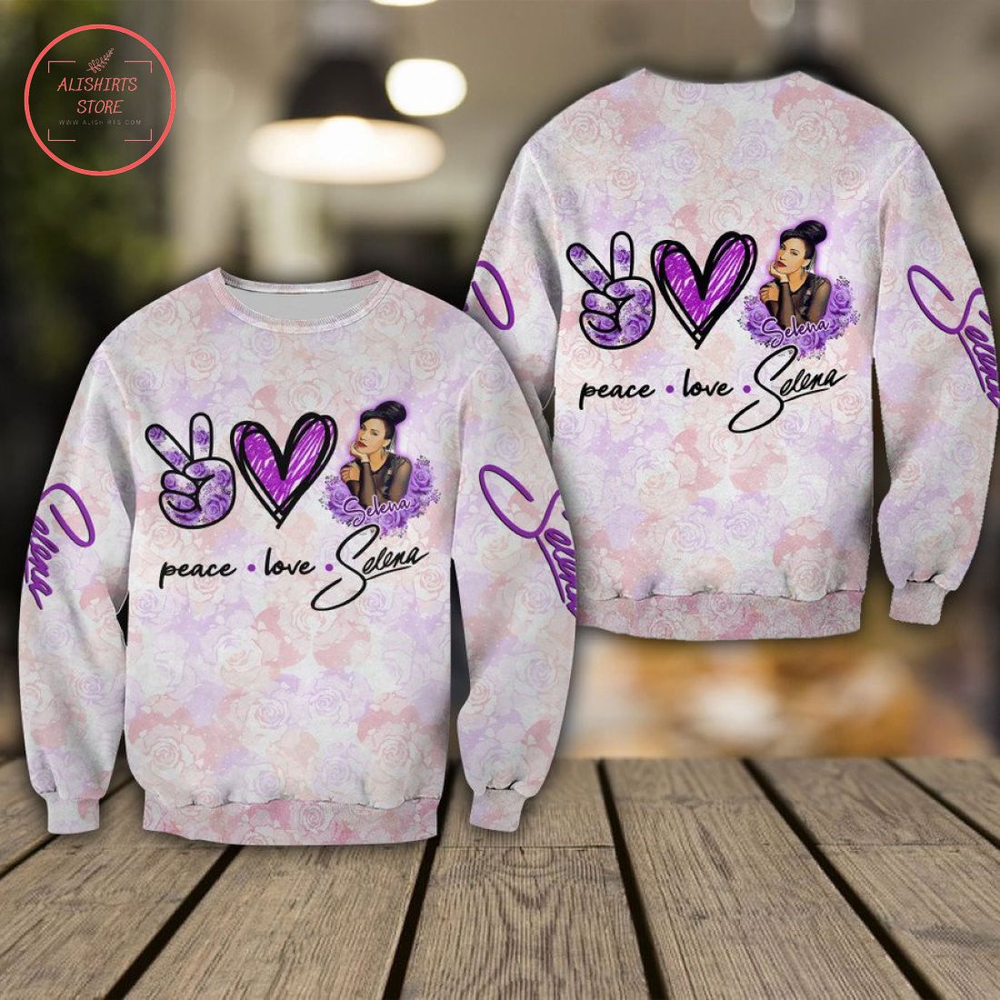Peace Love Selena Quintanilla all-over printed shirt