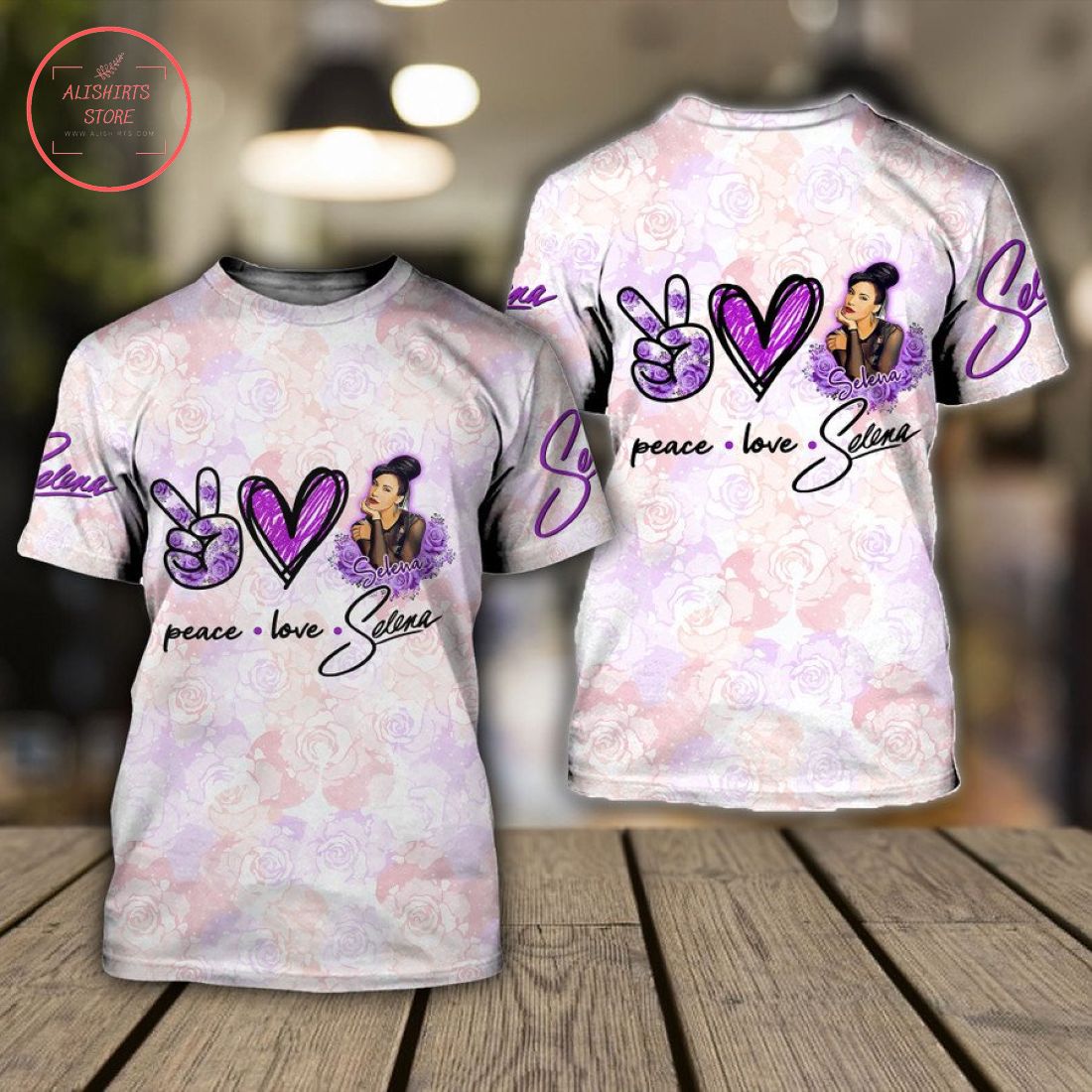 Peace Love Selena Quintanilla All Over Printed Shirts