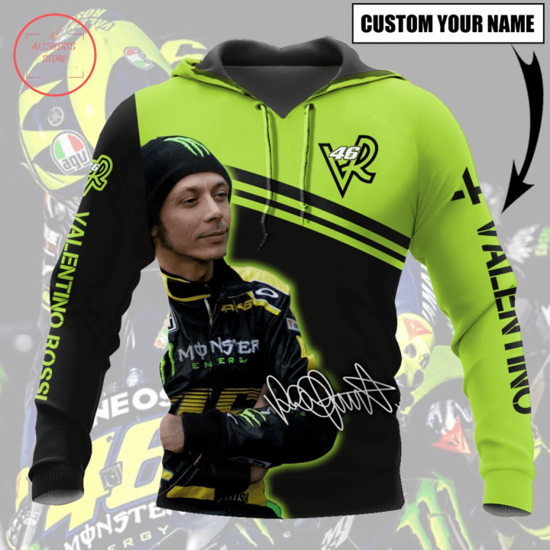 Personalized 46 Valentino Rossi Racing Team 3d Shirts