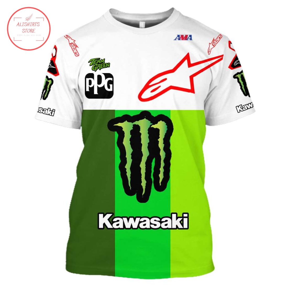 Personalized Kawasaki Monster Energy Racing Team 3d Shirts