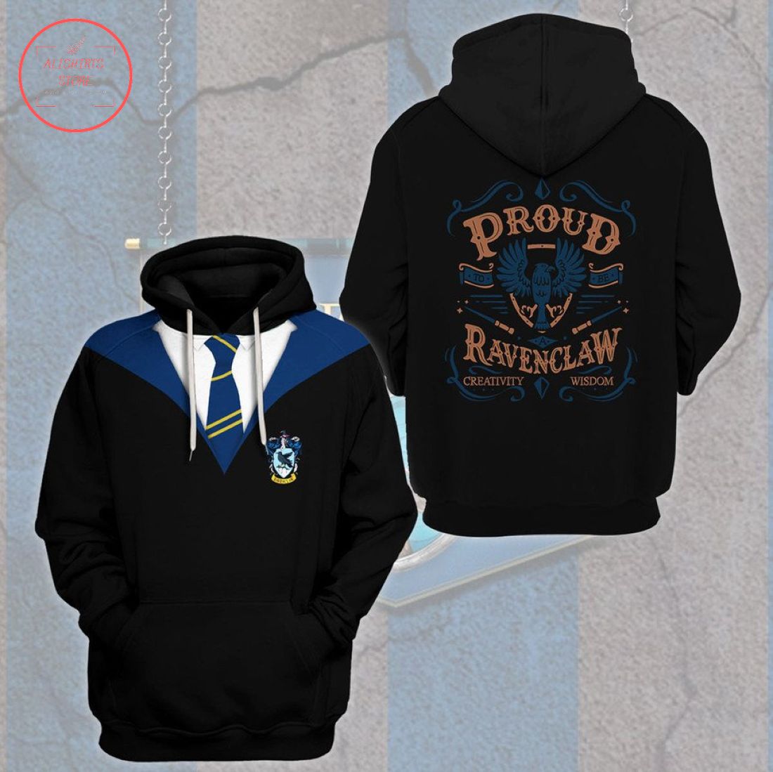 Proud Ravenclaw Creativity and Wisdom Hoodie 3d