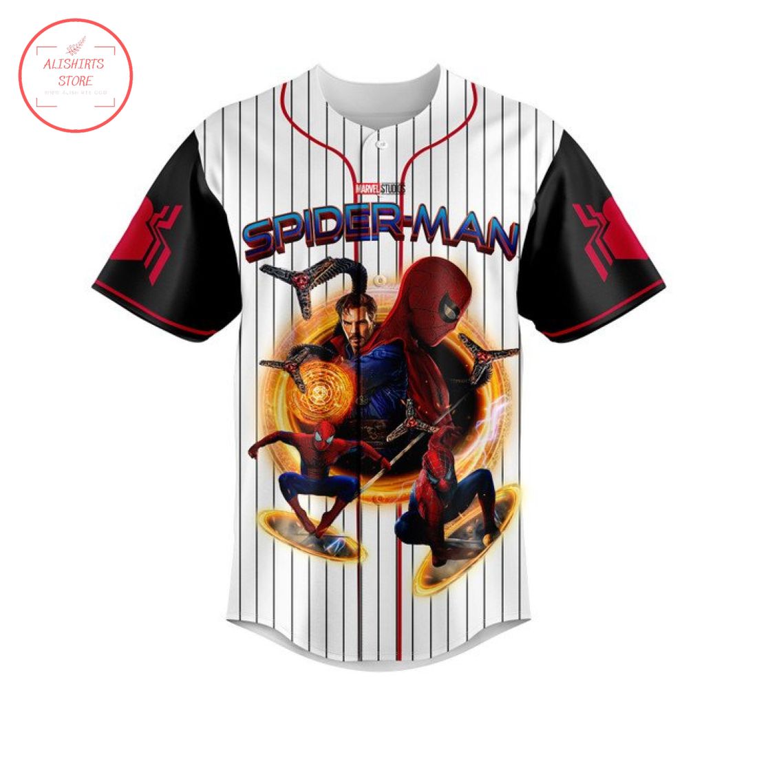 Spider-Man custom name and number Baseball Jersey