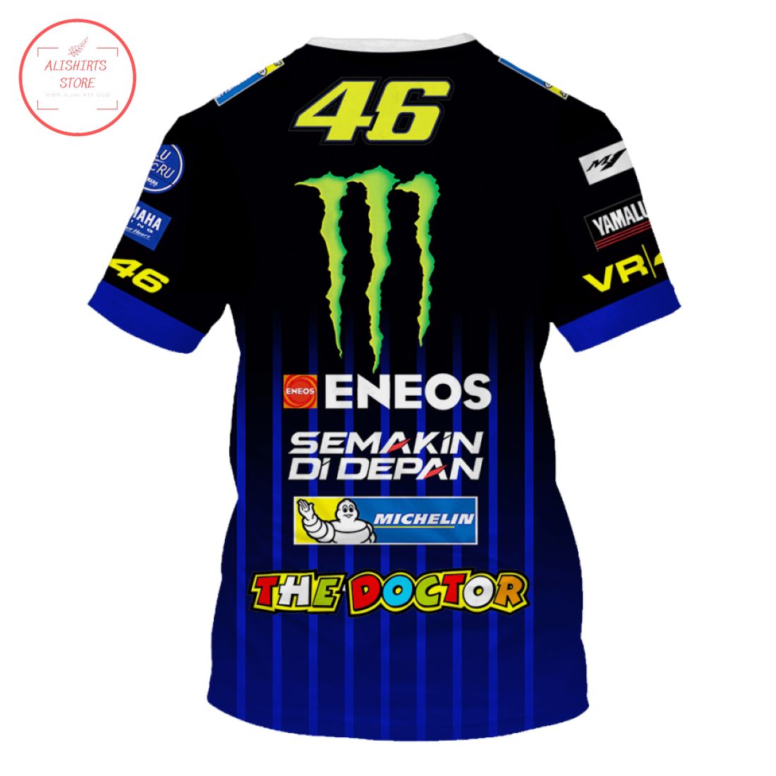 Valentino Rossi 46 Monster Energy Racing Team 3D Shirts