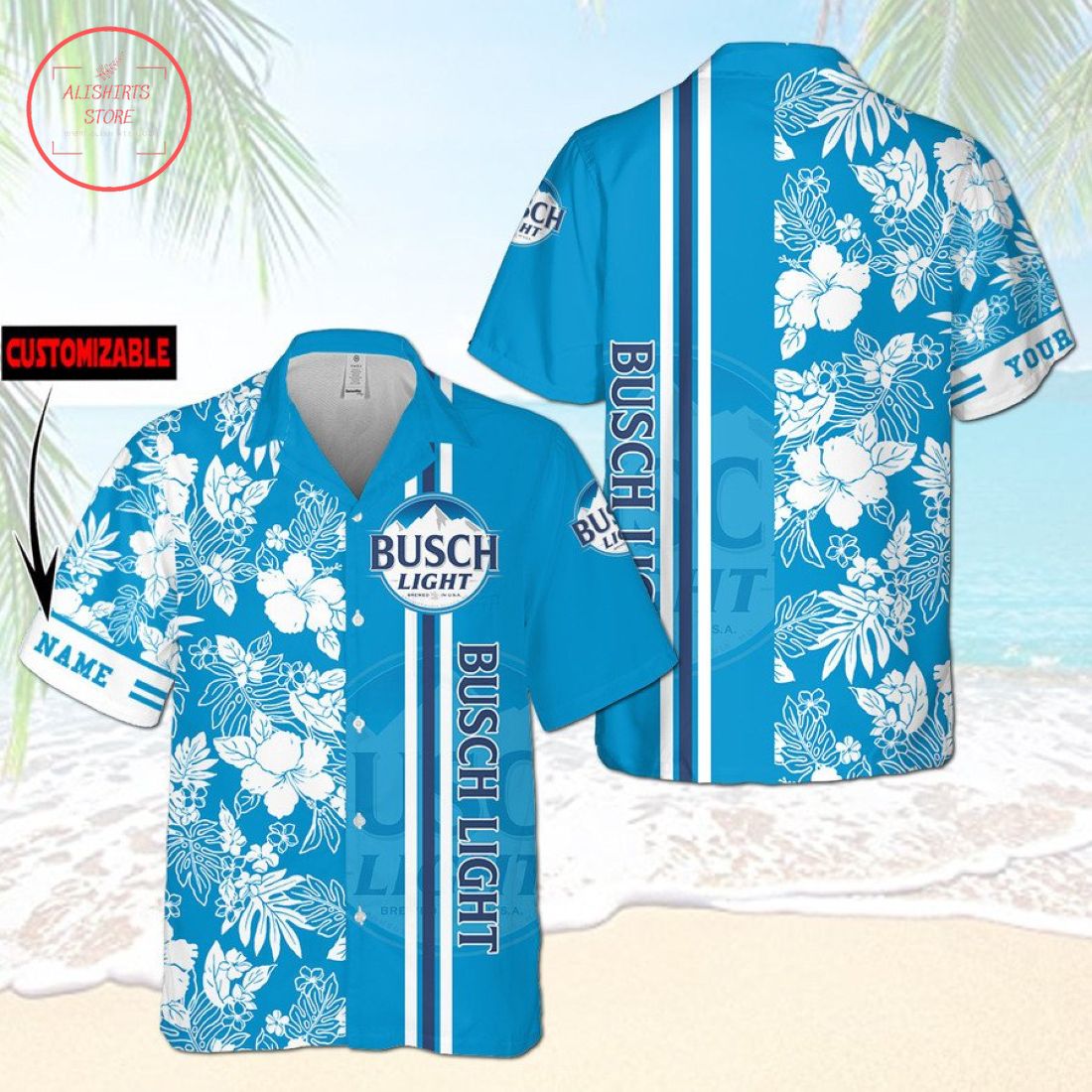 Busch Light Custom Name Hawaiian Shirt