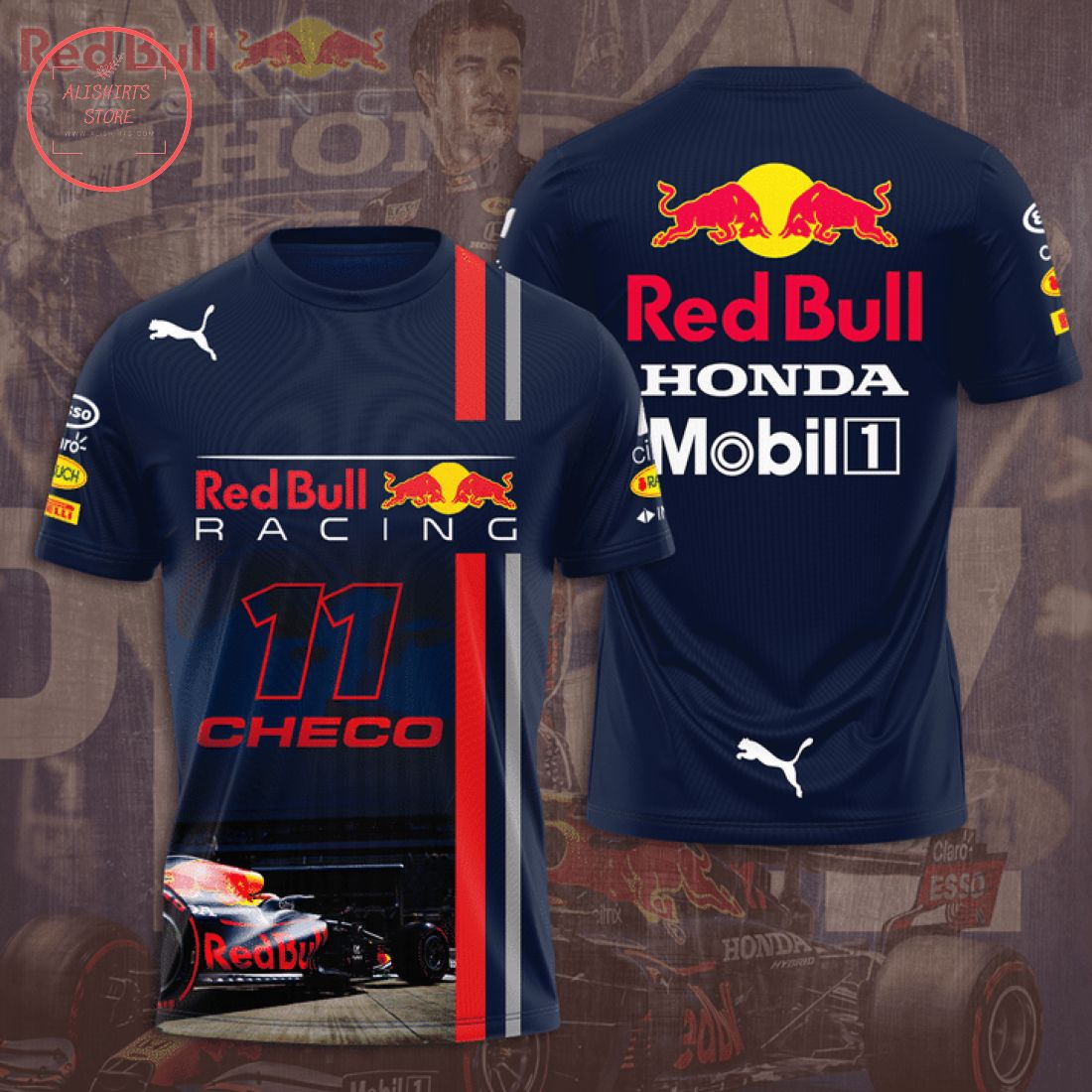 Checo 11 Sergio Perez Red Bull Formula 1 Full Printing Shirt