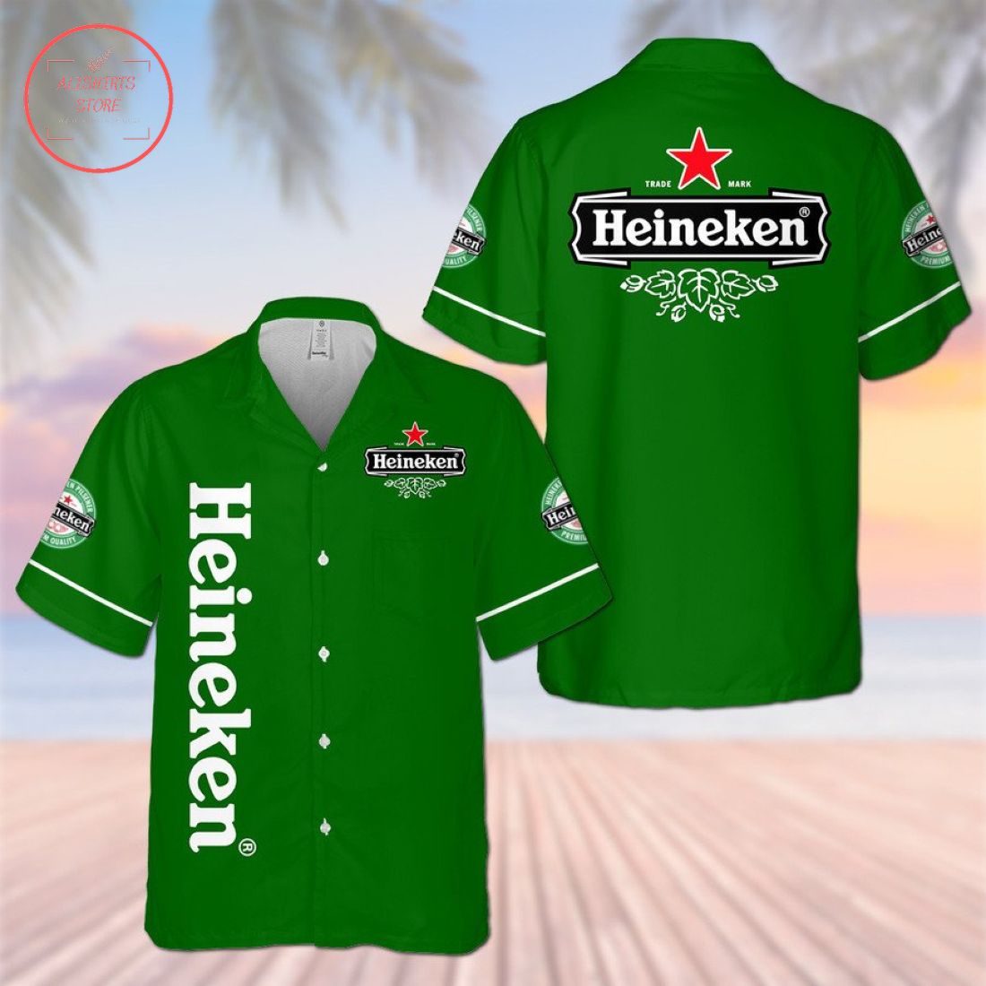 Heineken Beer Hawaiian Shirt